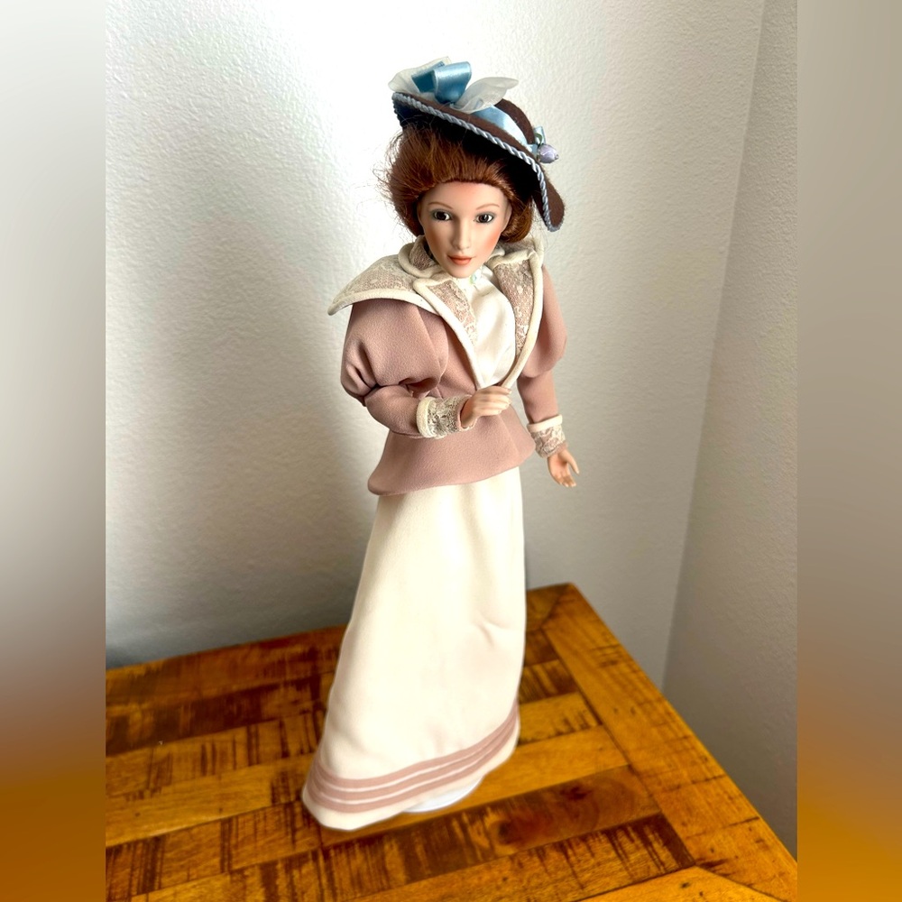 Ashton Drake Galleries Derby Day Porcelain Doll collectibles dolls with stand